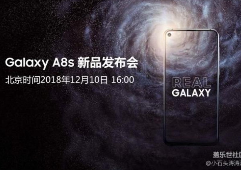 Samsung lança o Galaxy A8s, seu primeiro smartphone com entalhe (ou “notch”) na tela frontal