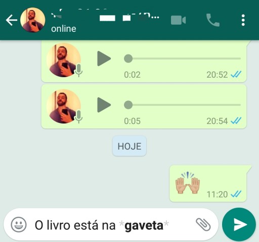 whatsapp - inserindo negrito