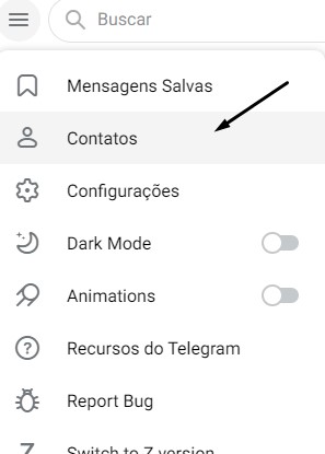 Telegram - buscar contatos