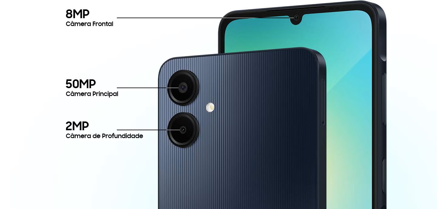 Samsung Galaxy A06 (128Gb) com 33% de desconto, saindo por R$598 (Pix)